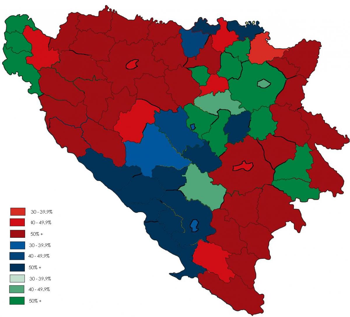 Bosnja fesë hartë