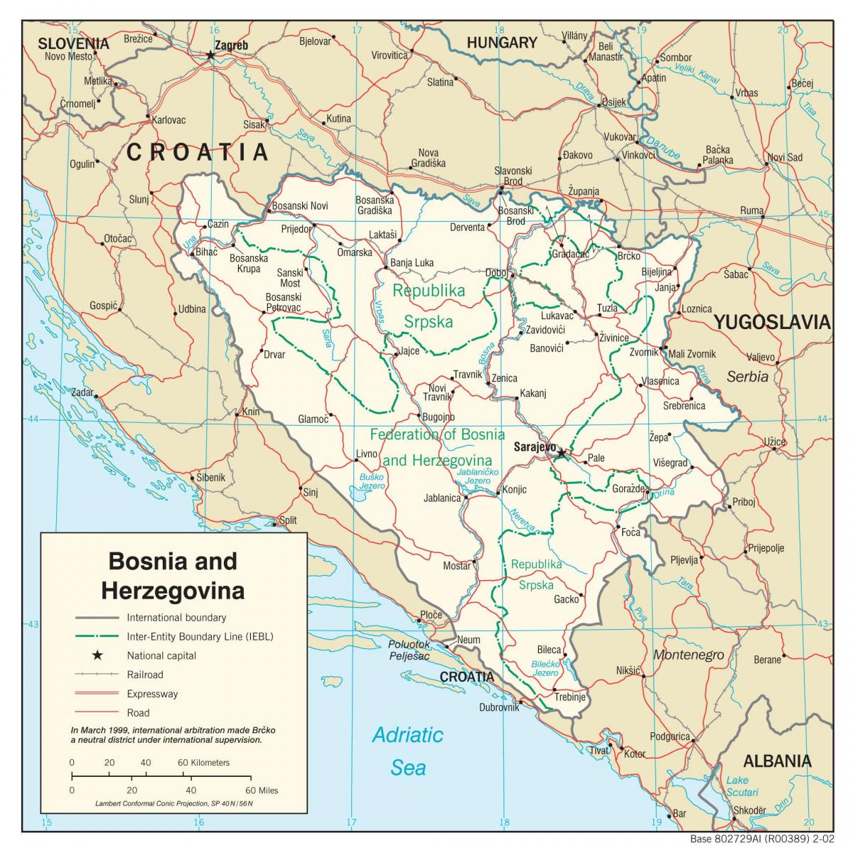 Bosnja-Hercegovina hartë