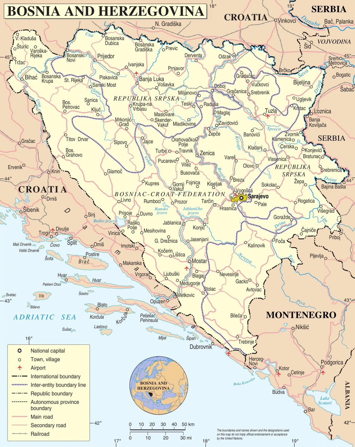 harta të Bosnja