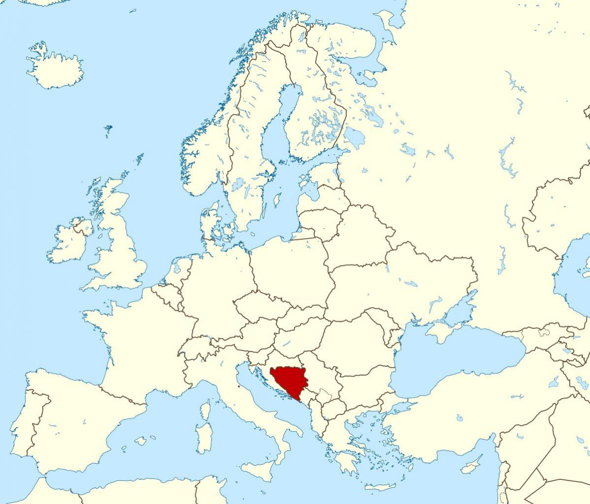 Bosnja dhe Hercegovina në hartë të botës