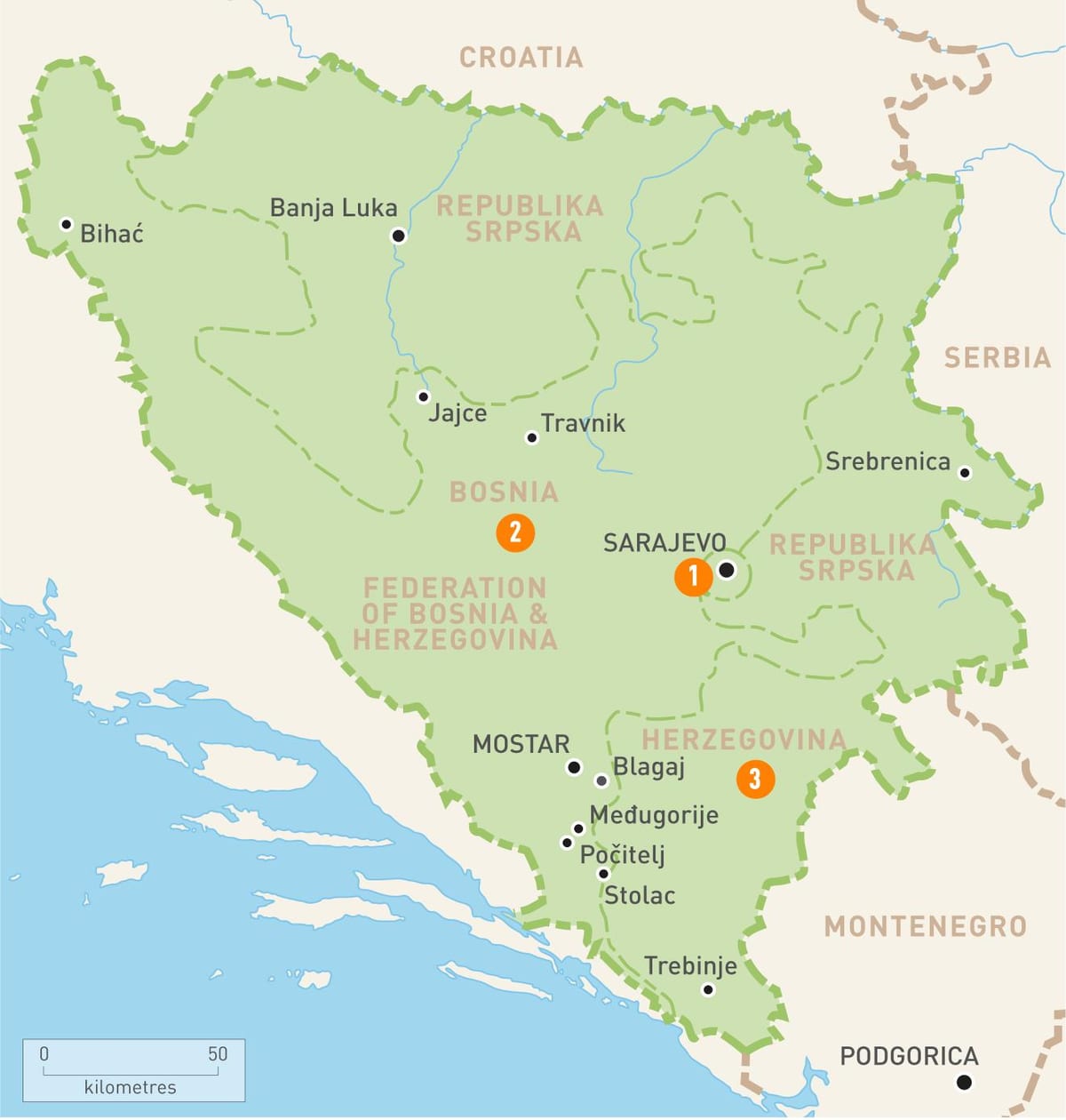 Harta e sarajevës, Bosnje