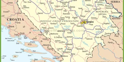 Harta të Bosnja e rrugëve