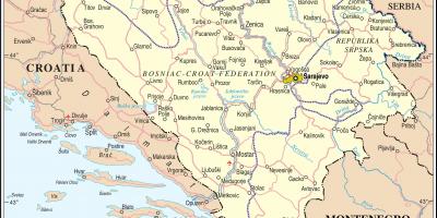 Harta të Bosnja turistike