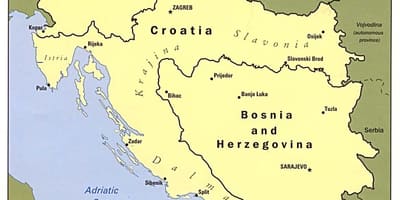 Harta të Bosnja dhe Hercegovina dhe vendet fqinje