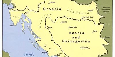 Harta të Bosnja dhe Hercegovina dhe vendet fqinje